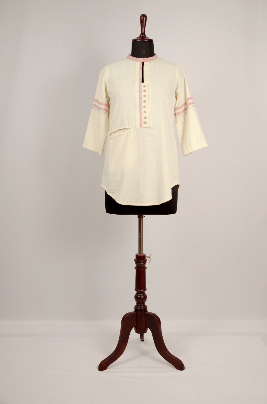 Statement Button / Strap Cotton Shirt