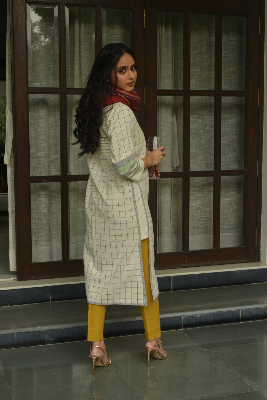 Inverted V - Side Cut Cotton Kurta