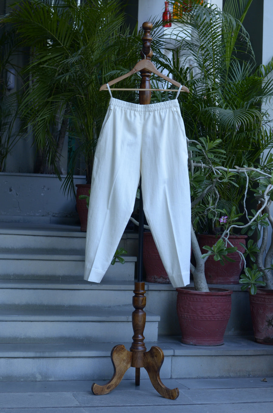 Cotton Balloon Pant With Full Elastic