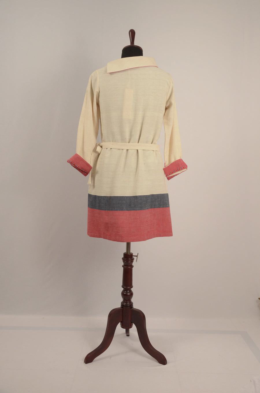 Collar Knee Cotton Dress