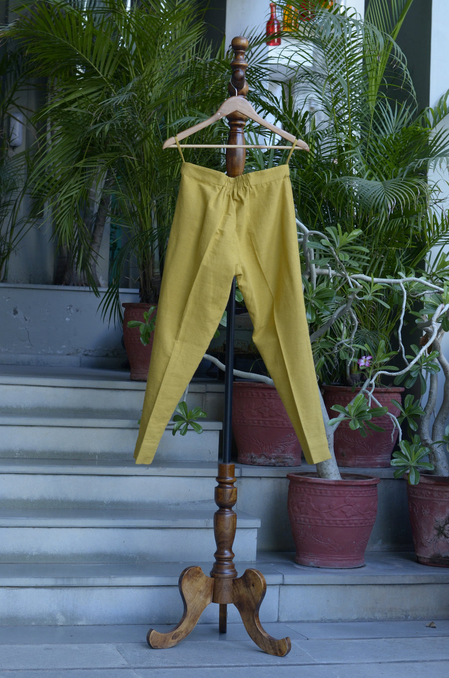 Cotton Narrow Pant - Yellow