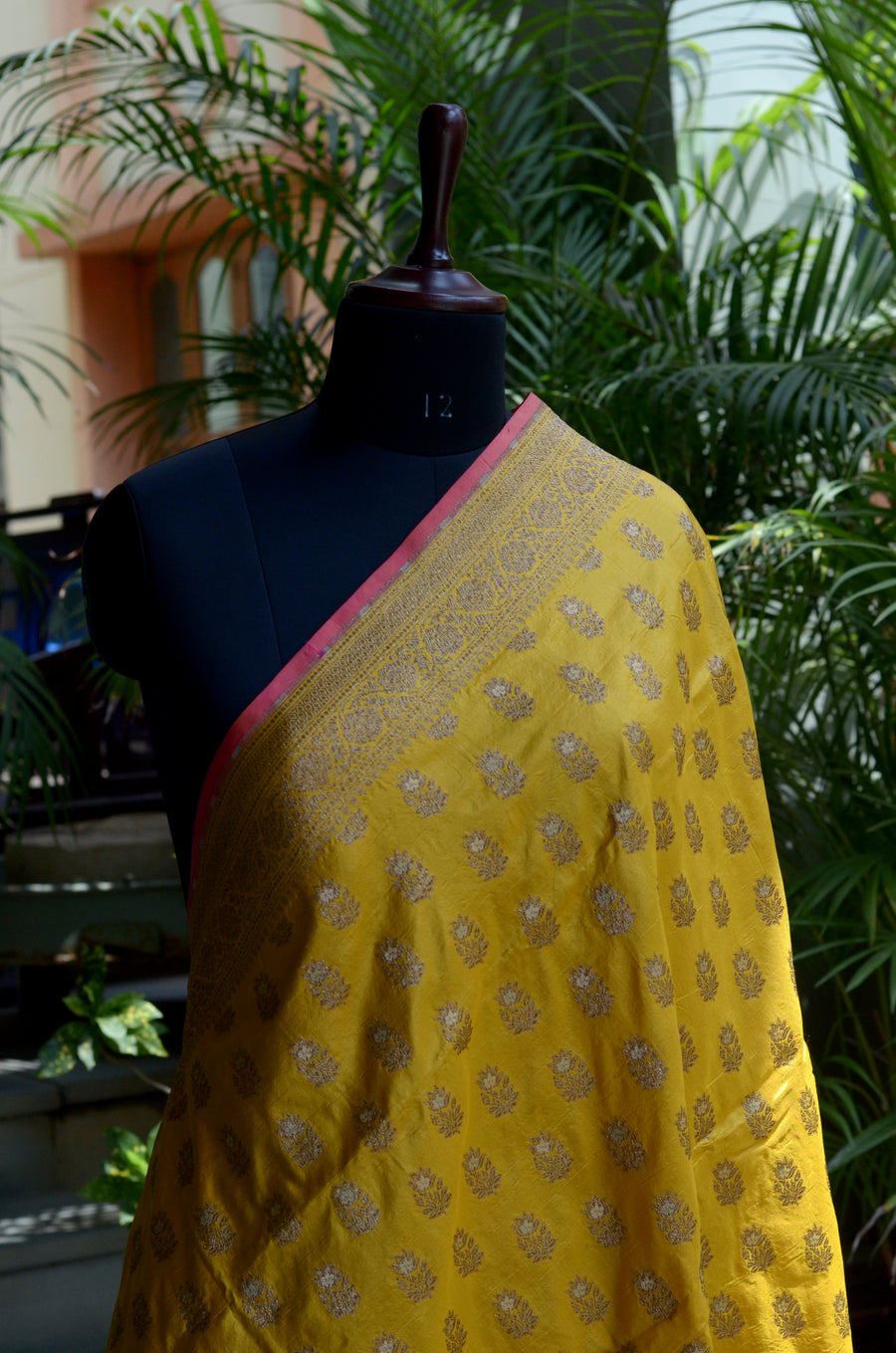 Banarasi Handloom Dupatta - Mustard