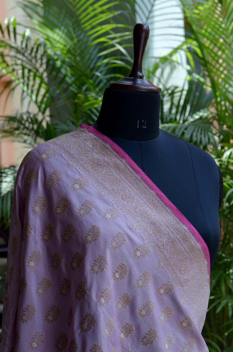 Banarasi Handloom Dupatta - Lilac