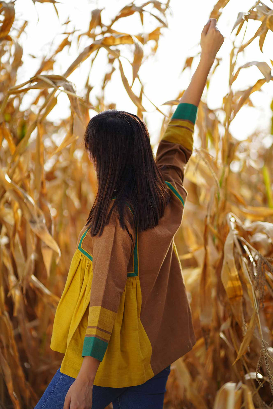 Timeless Ballad Side-Gathers Jacket Cotton Top