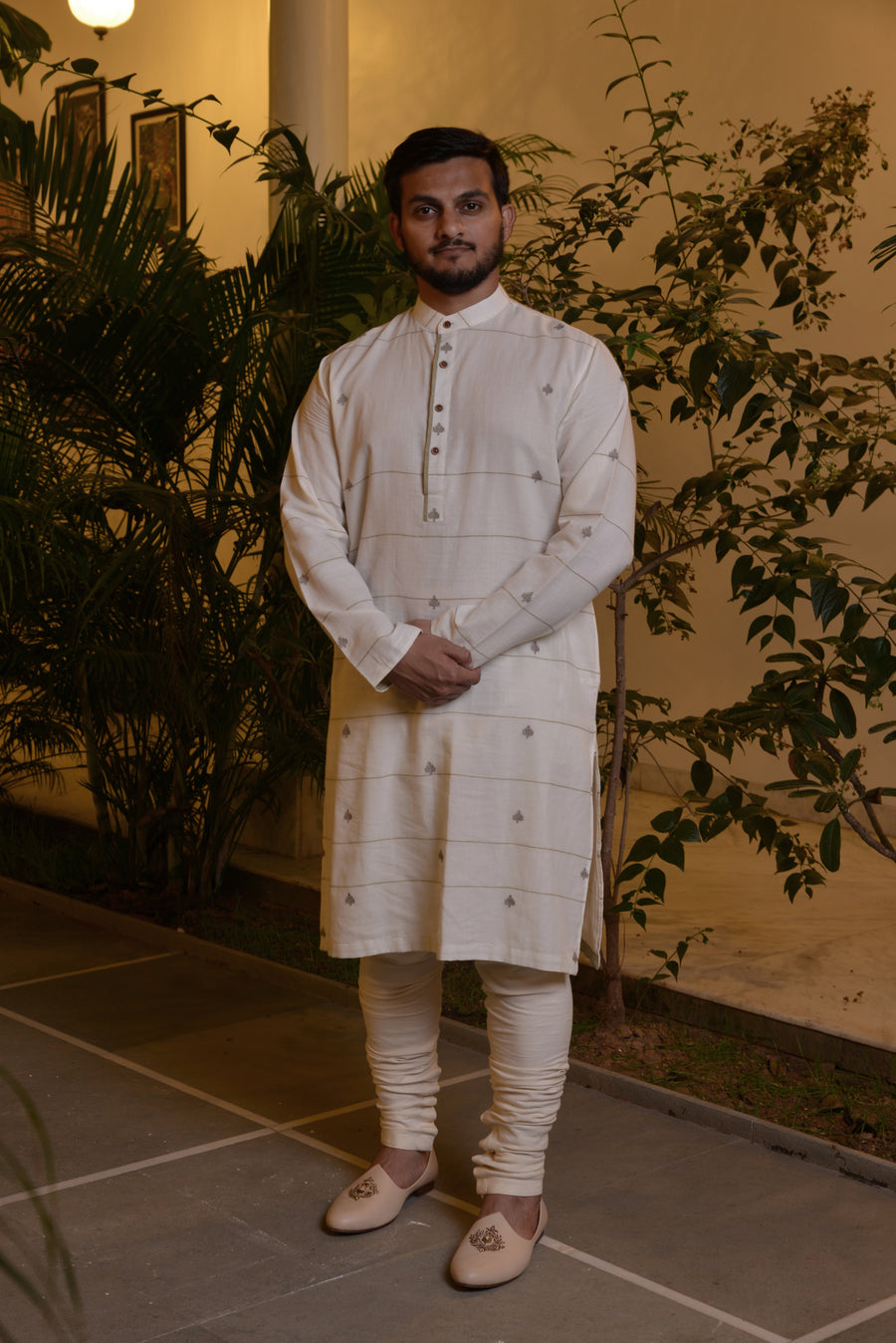 Jamdani Ivory Butta Men's Kurta