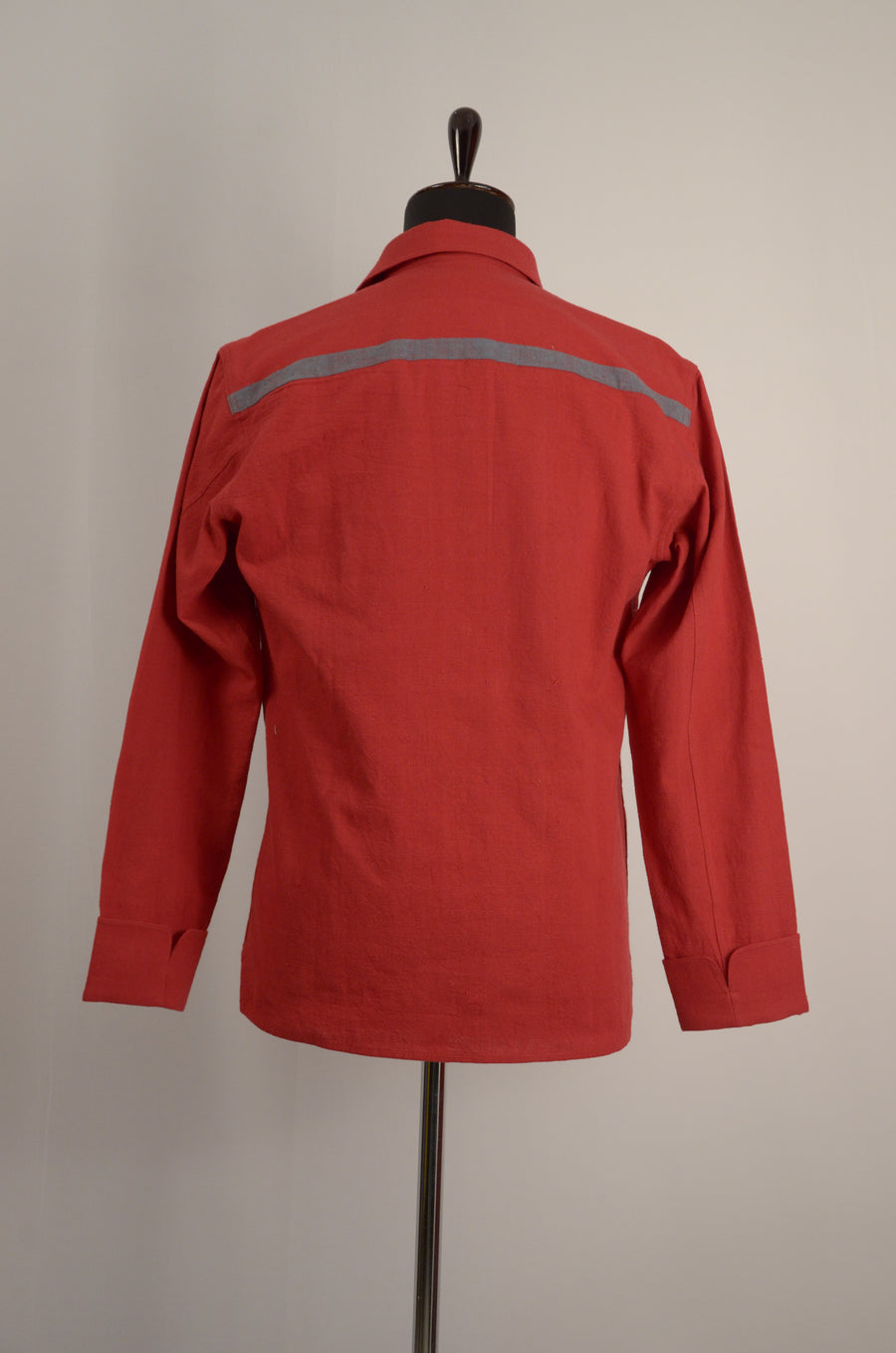 Pure Cotton Striking Red Engineered Shirt