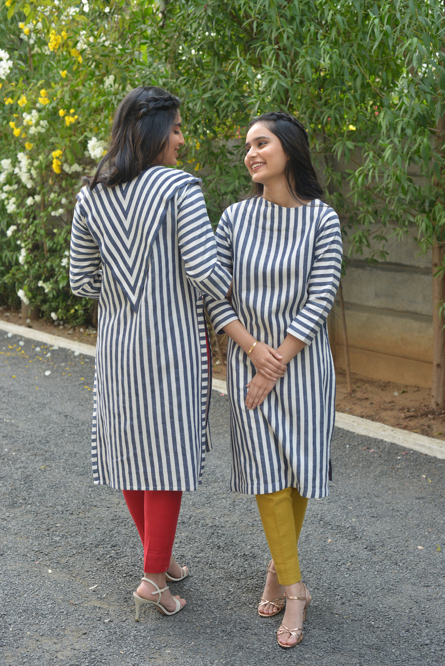 Highly Tailored Striped Cotton Kurta