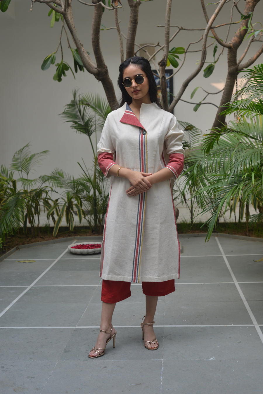 High Collar Billowy Cotton Kurta